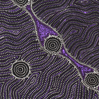 Aboriginal Artwork by Shanna Napanangka Williams, Star or Seven Sisters Dreaming, 122x46cm