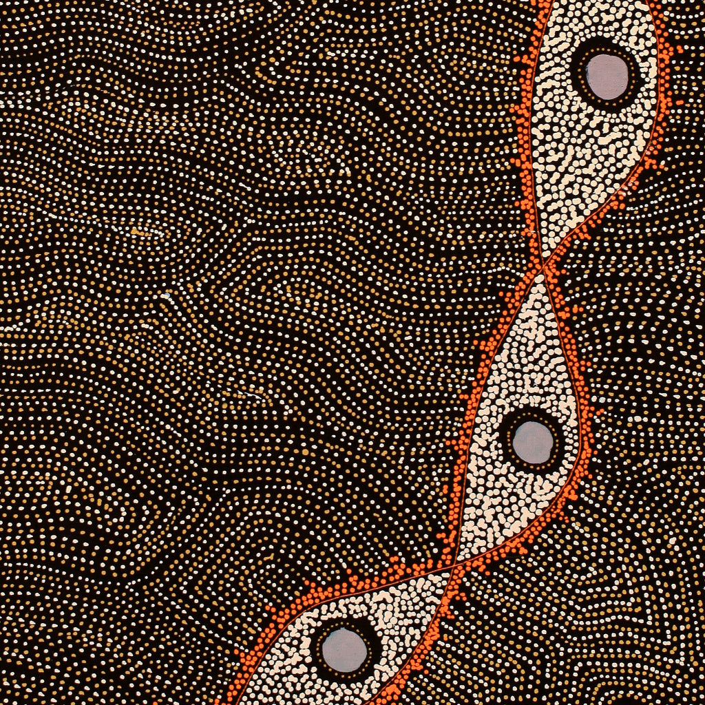 Aboriginal Artwork by Shanna Napanangka Williams, Star or Seven Sisters Dreaming, 122x76cm