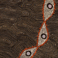 Aboriginal Artwork by Shanna Napanangka Williams, Star or Seven Sisters Dreaming, 122x76cm