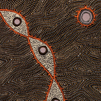 Aboriginal Artwork by Shanna Napanangka Williams, Star or Seven Sisters Dreaming, 122x76cm