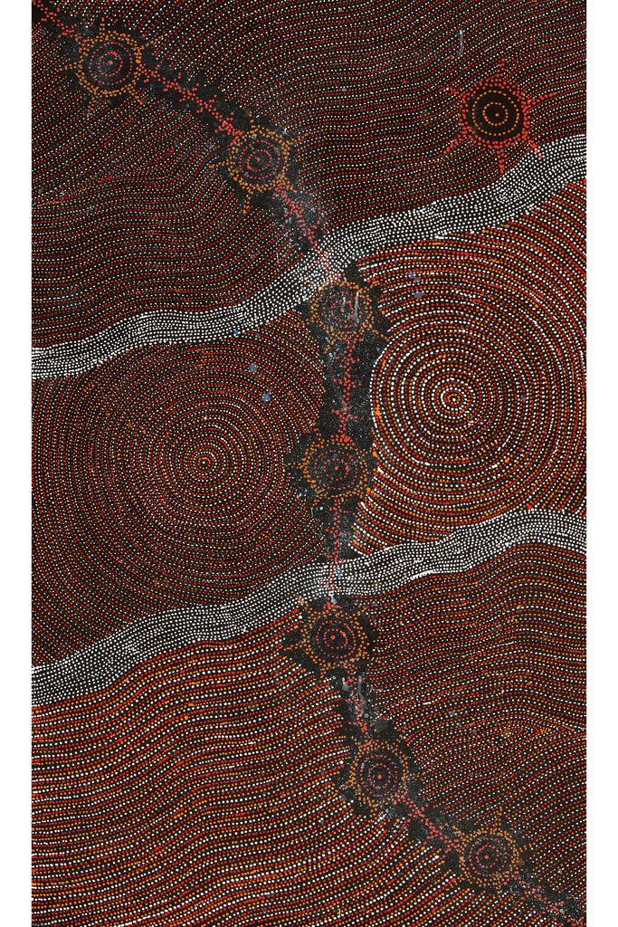 Aboriginal Artwork by Shanna Napanangka Williams, Seven Sisters Dreaming, 152x91cm