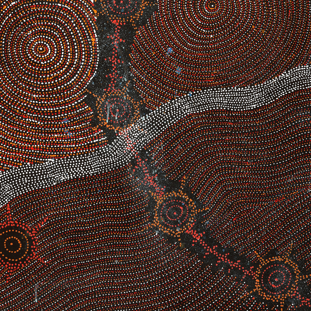Aboriginal Artwork by Shanna Napanangka Williams, Seven Sisters Dreaming, 152x91cm