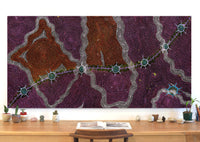 Aboriginal Artwork by Shanna Napanangka Williams, Seven Sisters Dreaming, 183x91cm
