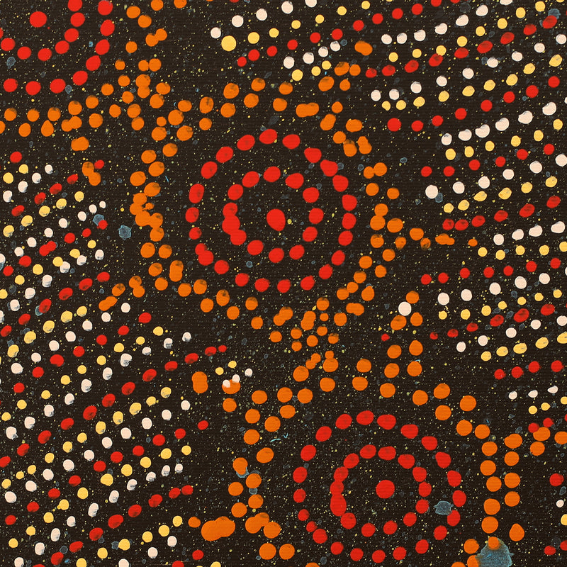 Aboriginal Artwork by Shanna Napanangka Williams, Napaljarri-warnu Jukurrpa (Seven Sisters Dreaming), 30x30cm