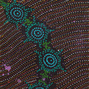 Aboriginal Artwork by Shanna Napanangka Williams, Napaljarri-warnu Jukurrpa (Seven Sisters Dreaming), 30x30cm - ART ARK®