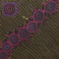 Aboriginal Artwork by Shanna Napanangka Williams, Napaljarri-Warnu Jukurrpa ( Seven Sisters Dreaming), 30x30cm