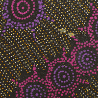 Aboriginal Artwork by Shanna Napanangka Williams, Napaljarri-Warnu Jukurrpa ( Seven Sisters Dreaming), 30x30cm