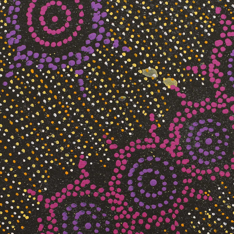 Aboriginal Artwork by Shanna Napanangka Williams, Napaljarri-Warnu Jukurrpa ( Seven Sisters Dreaming), 30x30cm