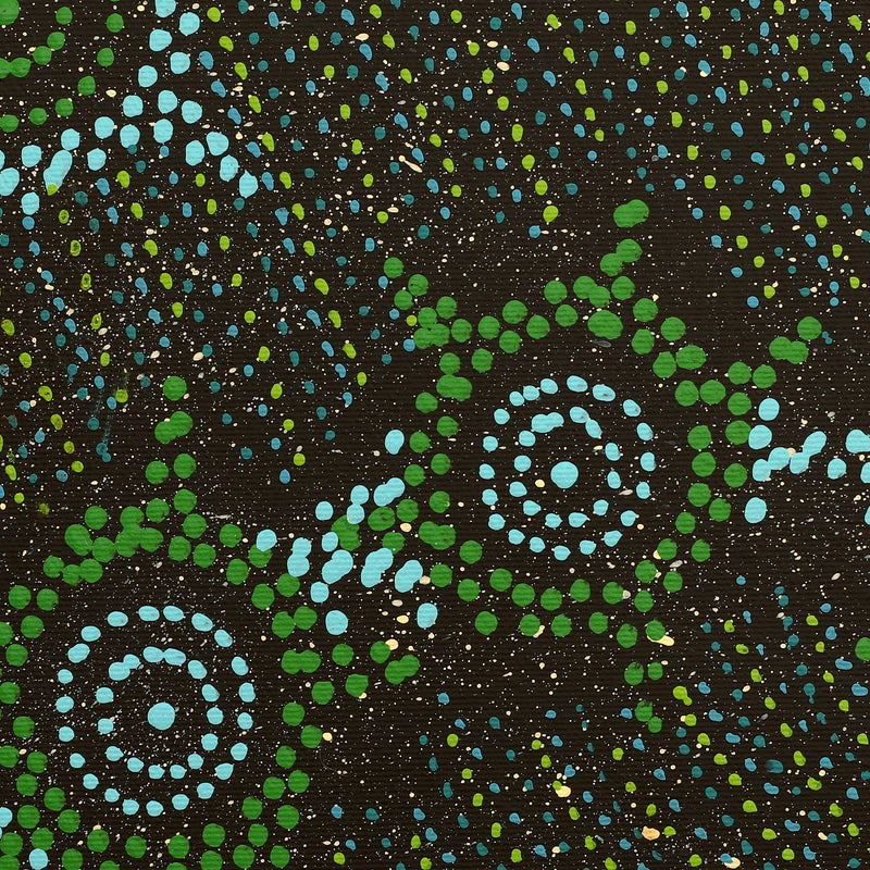 Aboriginal Artwork by Shanna Napanangka Williams, Napaljarri-Warnu Jukurrpa ( Seven Sisters Dreaming), 30x30cm