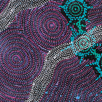 Aboriginal Artwork by Shanna Napanangka Williams, Napaljarri-warnu Jukurrpa (Seven Sisters Dreaming), 50x40cm