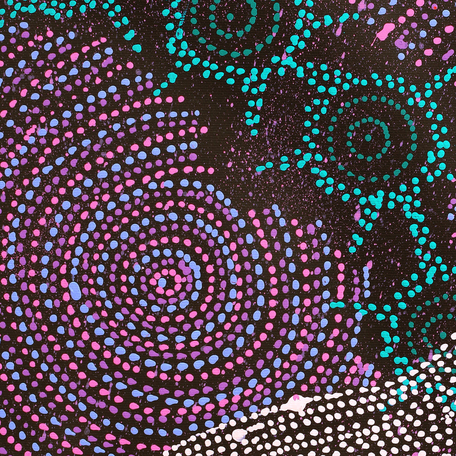 Aboriginal Artwork by Shanna Napanangka Williams, Napaljarri-warnu Jukurrpa (Seven Sisters Dreaming), 50x40cm