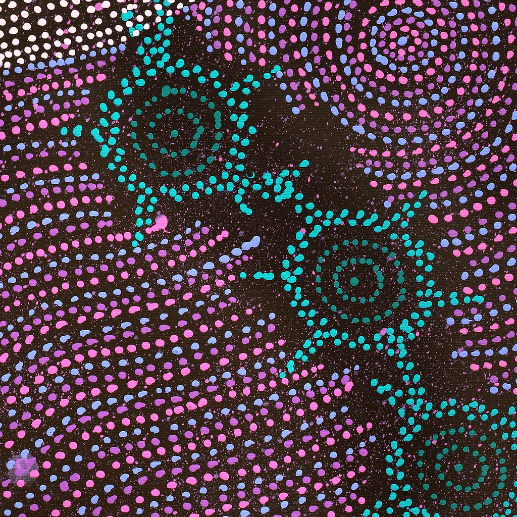 Aboriginal Artwork by Shanna Napanangka Williams, Napaljarri-warnu Jukurrpa (Seven Sisters Dreaming), 50x40cm
