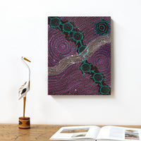 Aboriginal Artwork by Shanna Napanangka Williams, Napaljarri-warnu Jukurrpa (Seven Sisters Dreaming), 50x40cm