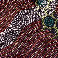 Aboriginal Artwork by Shanna Napanangka Williams, Napaljarri-warnu Jukurrpa (Seven Sisters Dreaming), 50x40cm