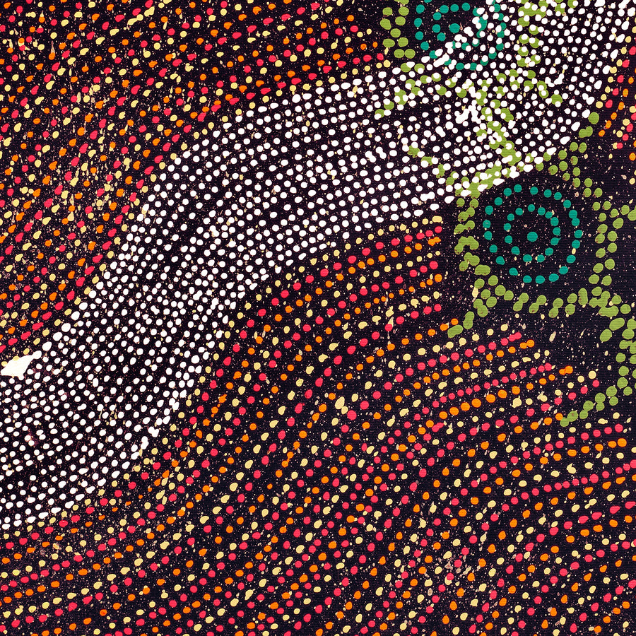 Aboriginal Artwork by Shanna Napanangka Williams, Napaljarri-warnu Jukurrpa (Seven Sisters Dreaming), 50x40cm