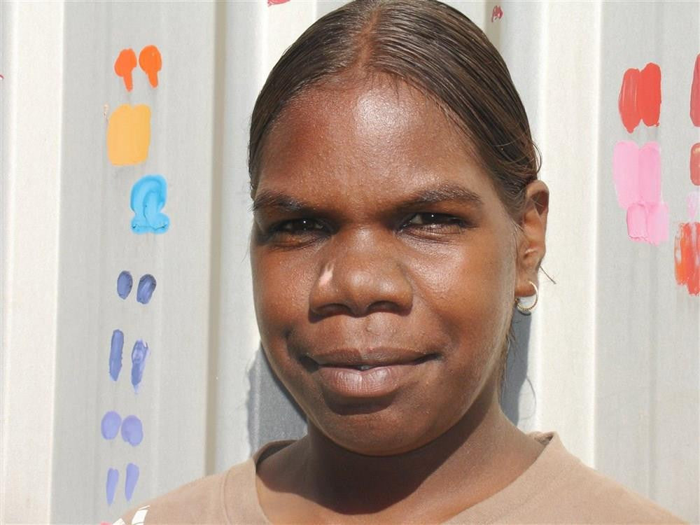 Aboriginal Artwork by Shanna Napanangka Williams, Ngapa Jukurrpa - Puyurru, 30x30cm