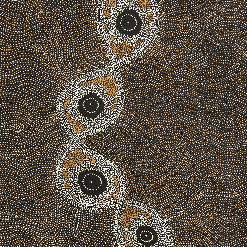 Aboriginal Artwork by Shanna Napanangka Williams, Yanjirlpirri or Napaljarri-Warnu Jukurrpa (Star or Seven Sisters Dreaming), 152x61cm