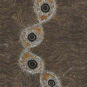 Aboriginal Artwork by Shanna Napanangka Williams, Yanjirlpirri or Napaljarri-Warnu Jukurrpa (Star or Seven Sisters Dreaming), 152x61cm - ART ARK®