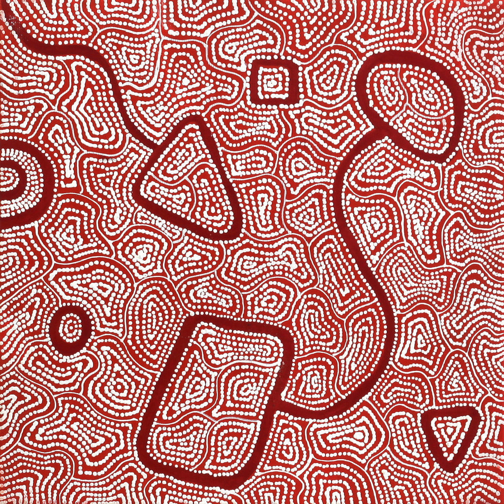 Aboriginal Artwork by Shanna Napanangka Williams, Ngapa Jukurrpa - Puyurru, 30x30cm