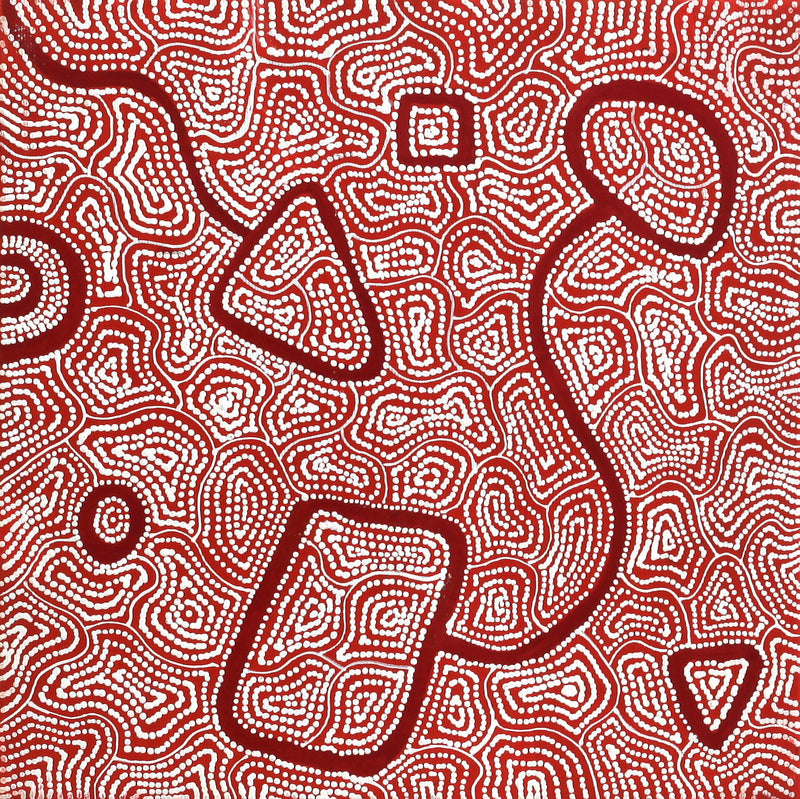 Aboriginal Artwork by Shanna Napanangka Williams, Ngapa Jukurrpa - Puyurru, 30x30cm