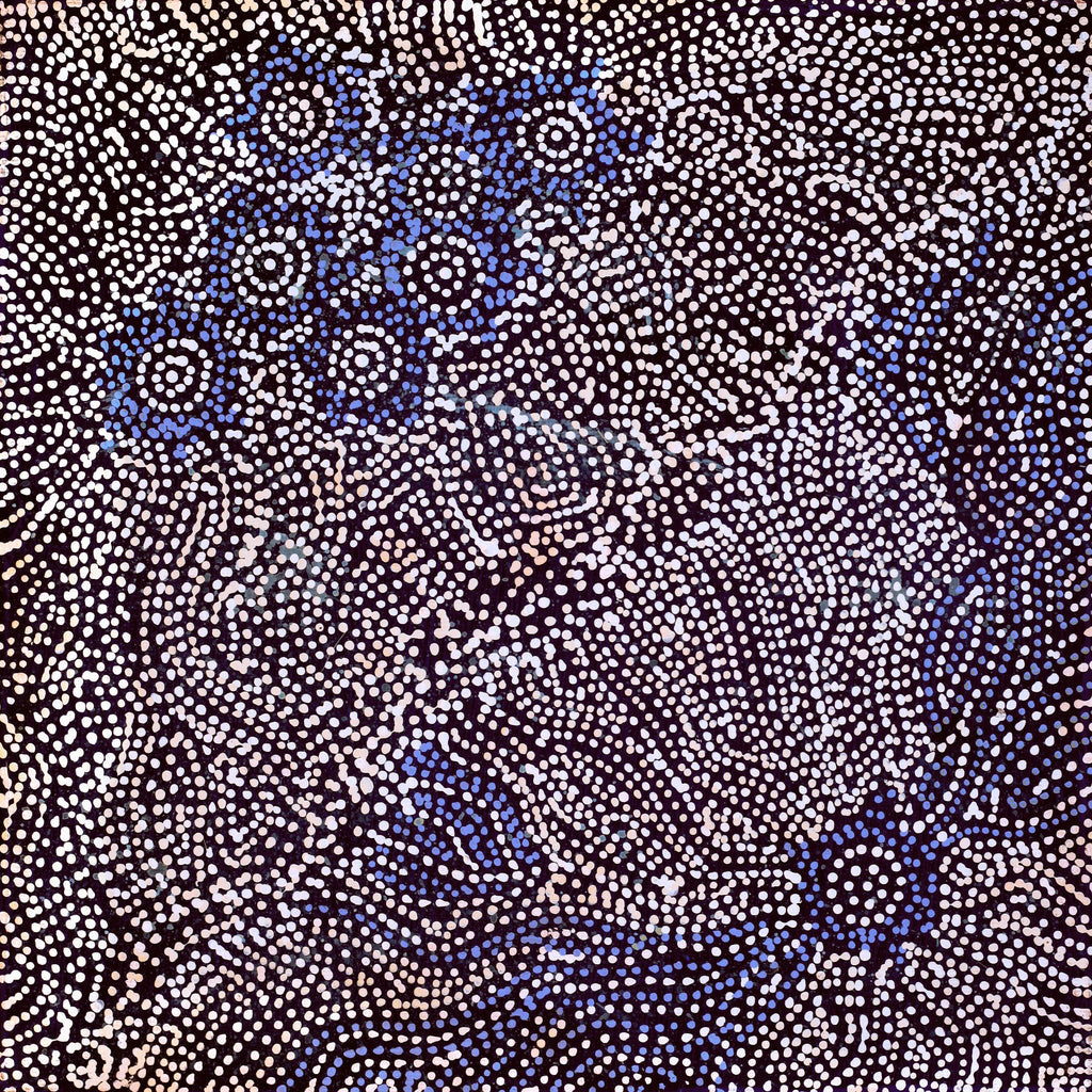 Aboriginal Artwork by Shanna Napanangka Williams, Yanjirlpirri or Napaljarri-Warnu Jukurrpa (Star or Seven Sisters Dreaming), 30x30cm - ART ARK®