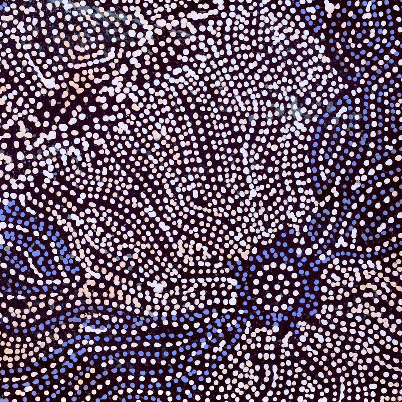 Aboriginal Artwork by Shanna Napanangka Williams, Yanjirlpirri or Napaljarri-Warnu Jukurrpa (Star or Seven Sisters Dreaming), 30x30cm