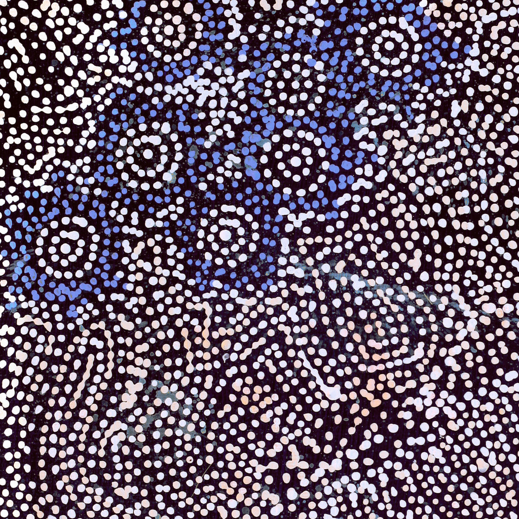 Aboriginal Artwork by Shanna Napanangka Williams, Yanjirlpirri or Napaljarri-Warnu Jukurrpa (Star or Seven Sisters Dreaming), 30x30cm - ART ARK®