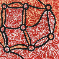 Aboriginal Artwork by Shanna Napanangka Williams, Ngapa Jukurrpa - Puyurru, 30x30cm