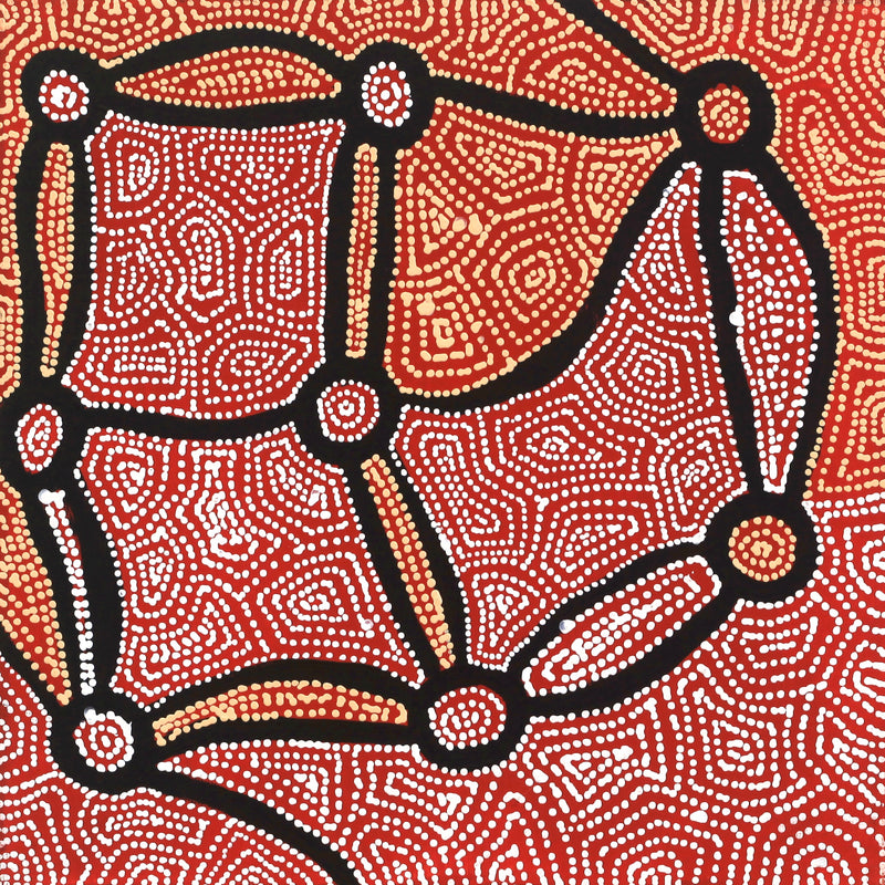 Aboriginal Artwork by Shanna Napanangka Williams, Ngapa Jukurrpa - Puyurru, 30x30cm