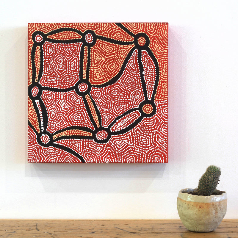 Aboriginal Artwork by Shanna Napanangka Williams, Ngapa Jukurrpa - Puyurru, 30x30cm