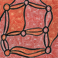 Aboriginal Artwork by Shanna Napanangka Williams, Ngapa Jukurrpa - Puyurru, 30x30cm