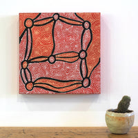Aboriginal Artwork by Shanna Napanangka Williams, Ngapa Jukurrpa - Puyurru, 30x30cm