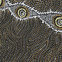 Aboriginal Artwork by Shanna Napanangka Williams, Napaljarri-Warnu Jukurrpa (Seven Sisters Dreaming), 30x30cm