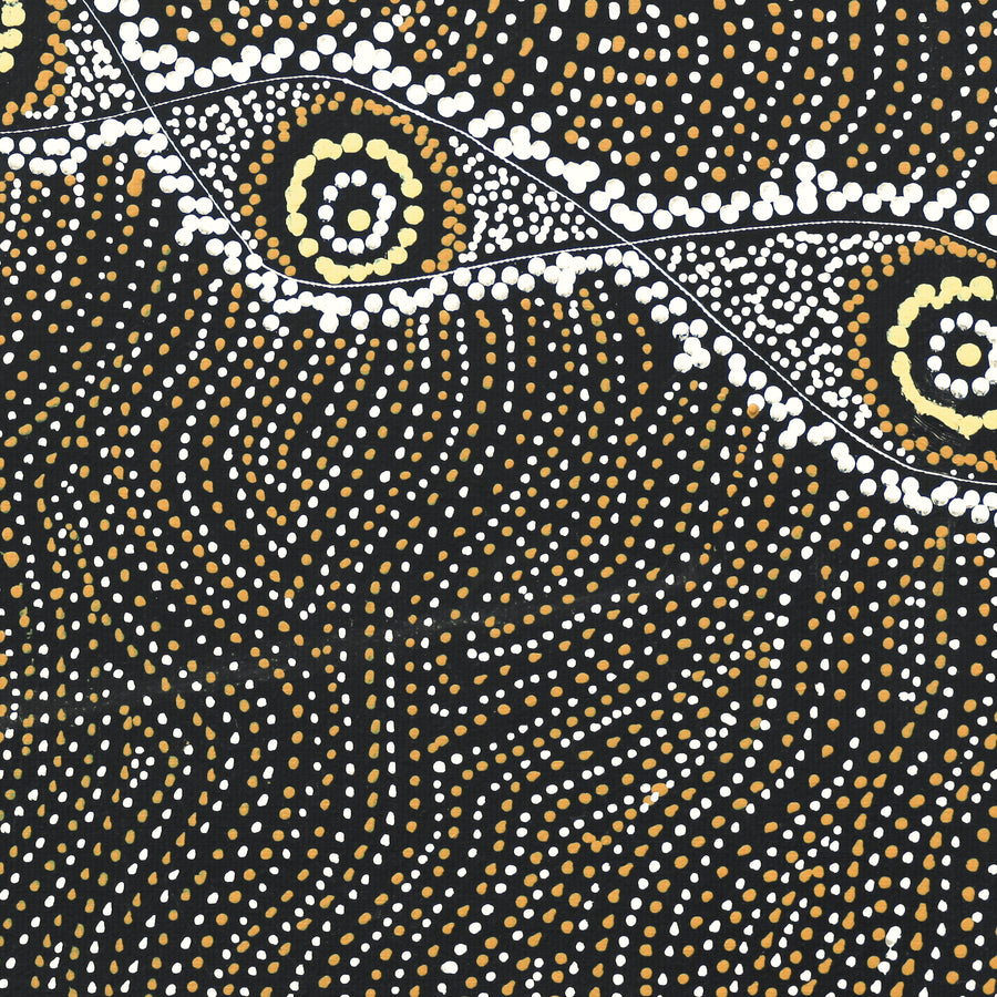Aboriginal Artwork by Shanna Napanangka Williams, Napaljarri-Warnu Jukurrpa (Seven Sisters Dreaming), 30x30cm