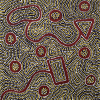 Aboriginal Artwork by Shanna Napanangka Williams, Ngapa Jukurrpa - Puyurru, 30x30cm
