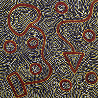 Aboriginal Artwork by Shanna Napanangka Williams, Ngapa Jukurrpa - Puyurru, 30x30cm