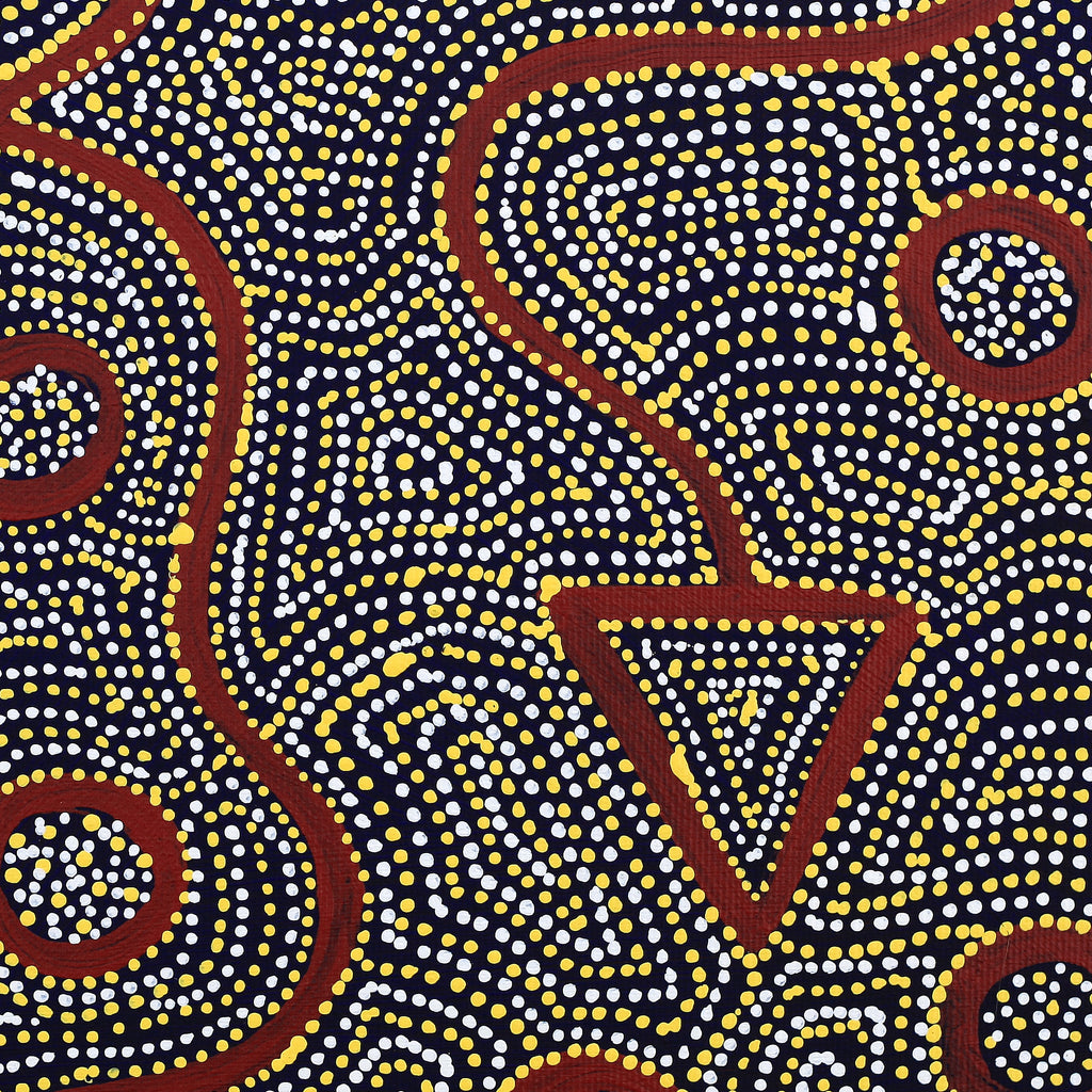 Aboriginal Artwork by Shanna Napanangka Williams, Ngapa Jukurrpa - Puyurru, 30x30cm