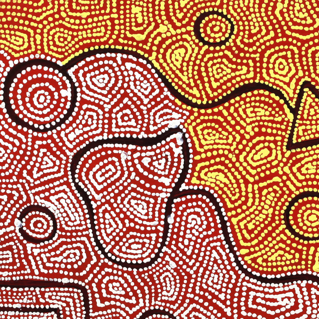 Aboriginal Artwork by Shanna Napanangka Williams, Ngapa Jukurrpa - Puyurru, 30x30cm
