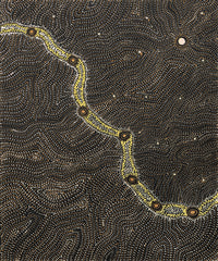 Aboriginal Artwork by Shanna Napanangka Williams, Star or Seven Sisters Dreaming, 91x76cm