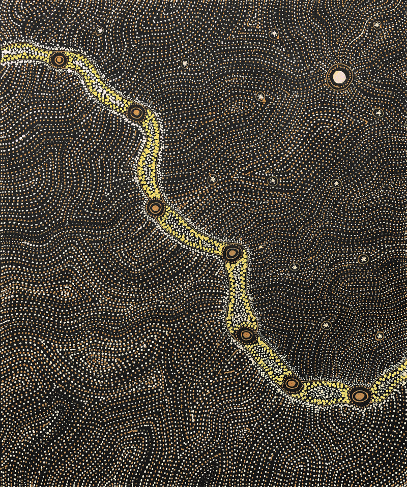 Aboriginal Artwork by Shanna Napanangka Williams, Star or Seven Sisters Dreaming, 91x76cm