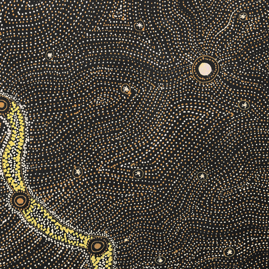 Aboriginal Artwork by Shanna Napanangka Williams, Star or Seven Sisters Dreaming, 91x76cm