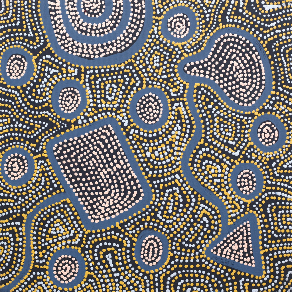 Aboriginal Art by Shanna Napanangka Williams, Ngapa Jukurrpa - Puyurru, 30x30cm - ART ARK®