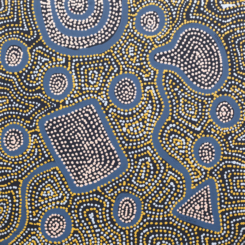Aboriginal Artwork by Shanna Napanangka Williams, Ngapa Jukurrpa - Puyurru, 30x30cm