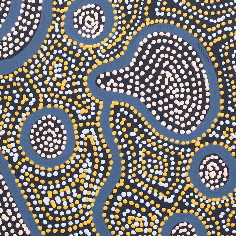 Aboriginal Artwork by Shanna Napanangka Williams, Ngapa Jukurrpa - Puyurru, 30x30cm