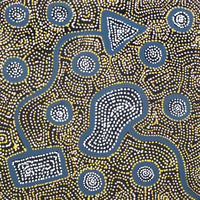 Aboriginal Art by Shanna Napanangka Williams, Ngapa Jukurrpa - Puyurru, 30x30cm - ART ARK®