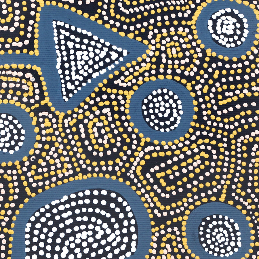 Aboriginal Artwork by Shanna Napanangka Williams, Ngapa Jukurrpa - Puyurru, 30x30cm