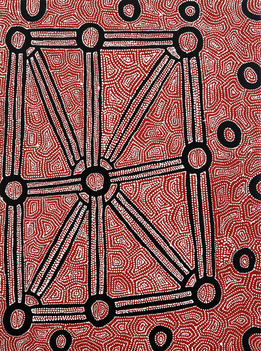 Aboriginal Artwork by Shanna Napanangka Williams, Ngapa Jukurrpa - Puyurru, 61x46cm