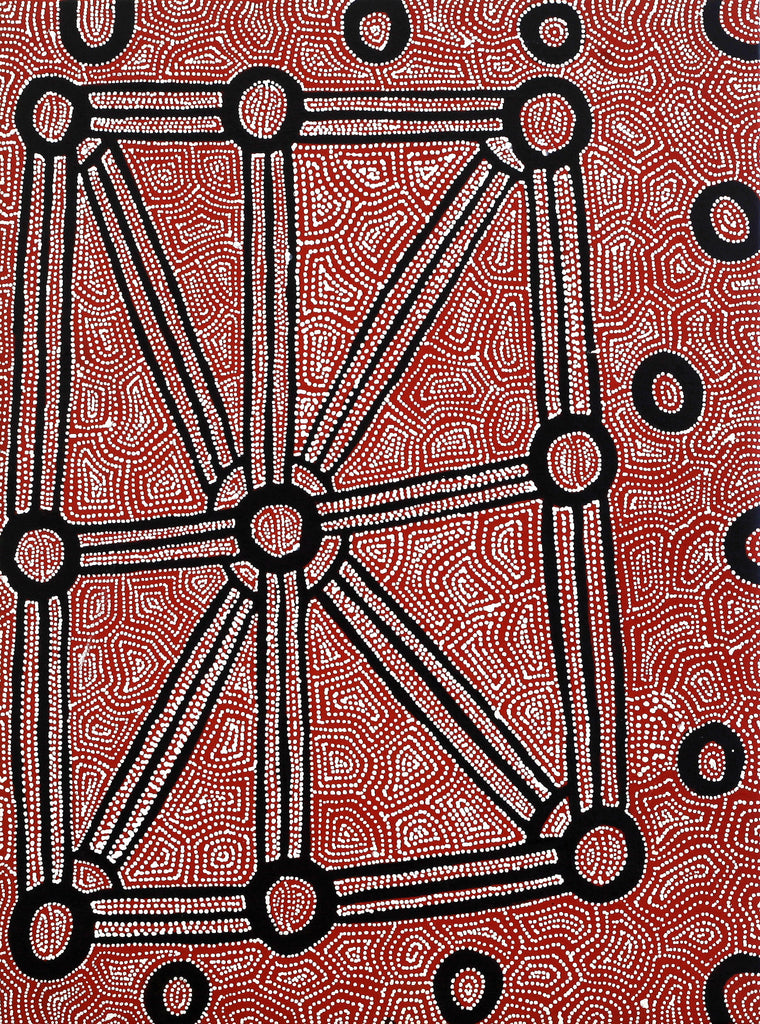 Aboriginal Artwork by Shanna Napanangka Williams, Ngapa Jukurrpa - Puyurru, 61x46cm - ART ARK®
