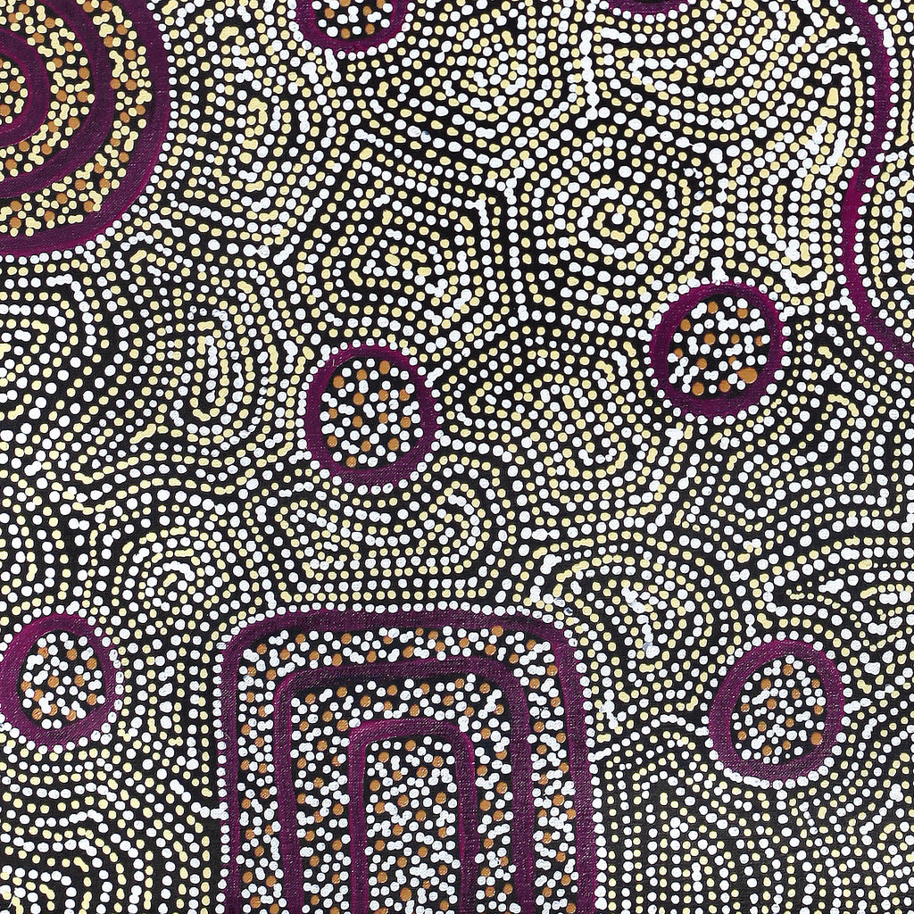 Aboriginal Artwork by Shanna Napanangka Williams, Ngapa Jukurrpa - Puyurru, 76x61cm - ART ARK®