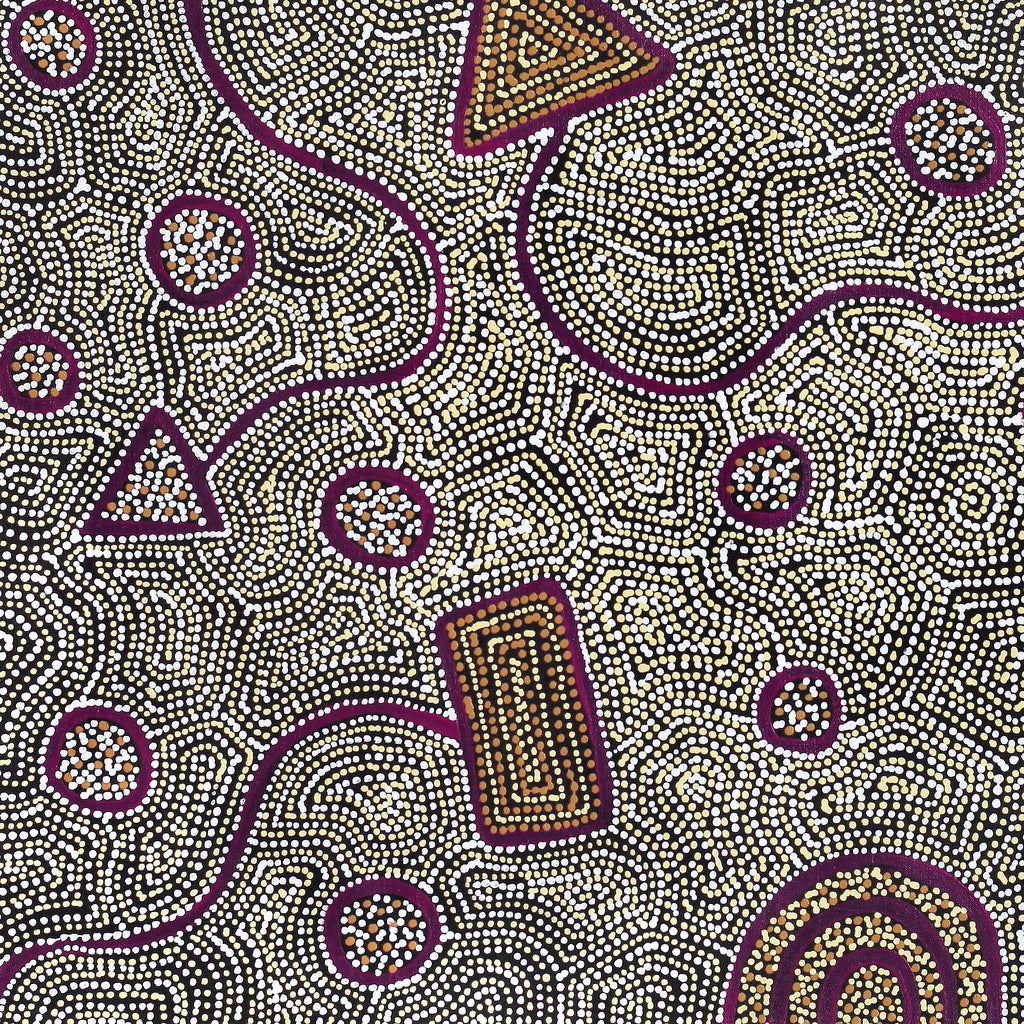 Aboriginal Artwork by Shanna Napanangka Williams, Ngapa Jukurrpa - Puyurru, 76x61cm - ART ARK®